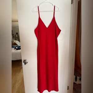 A New Day Vibrant Red Slip Dress